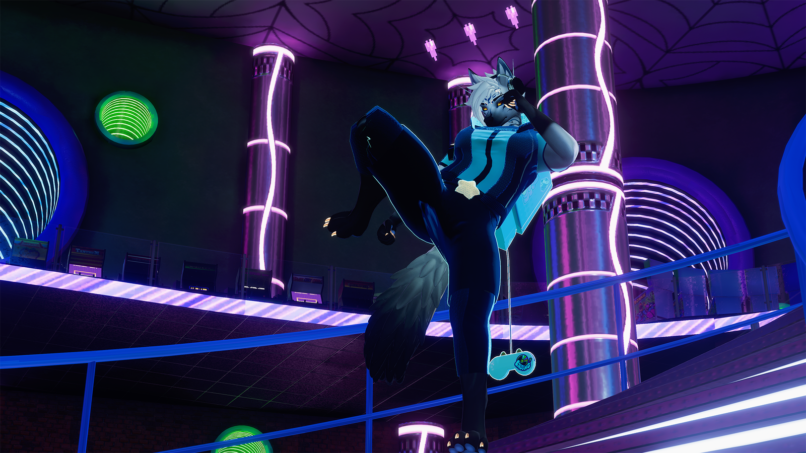 GG EZ ARCADE ULTRA OUTFIT PACK | FOXIPAWS DANTE BJORN ROXY NYX NEBULA FOXIGEN | TWO SET OUTFIT PACK SET | FREE HEALTH BAR AND SWORD DYDTEM PROPS + INTERACTABLE TV AND CONTROLLERS