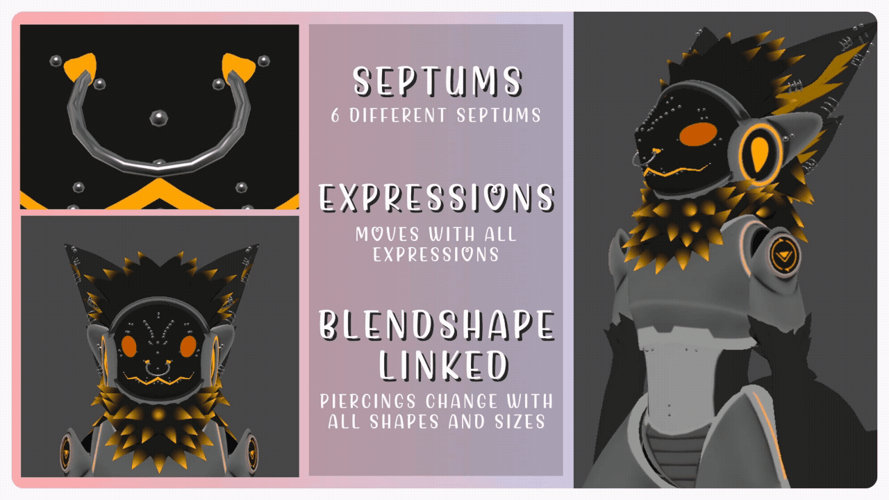 Nicoreda Protogen Piercings & Hoops