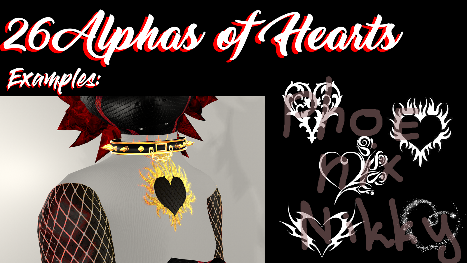 Heart Alphas for Substance painter