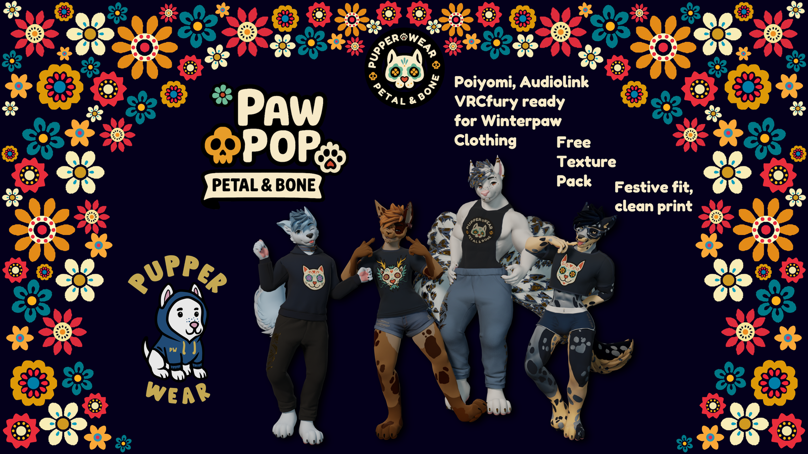Pupper Wear - Paw Pop Collection - Petal & Bone - Winterpaw