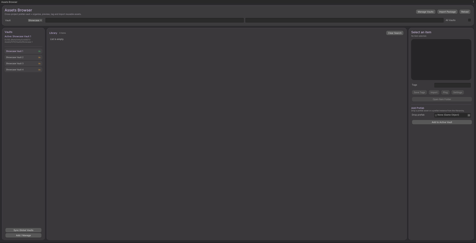 Assets Browser