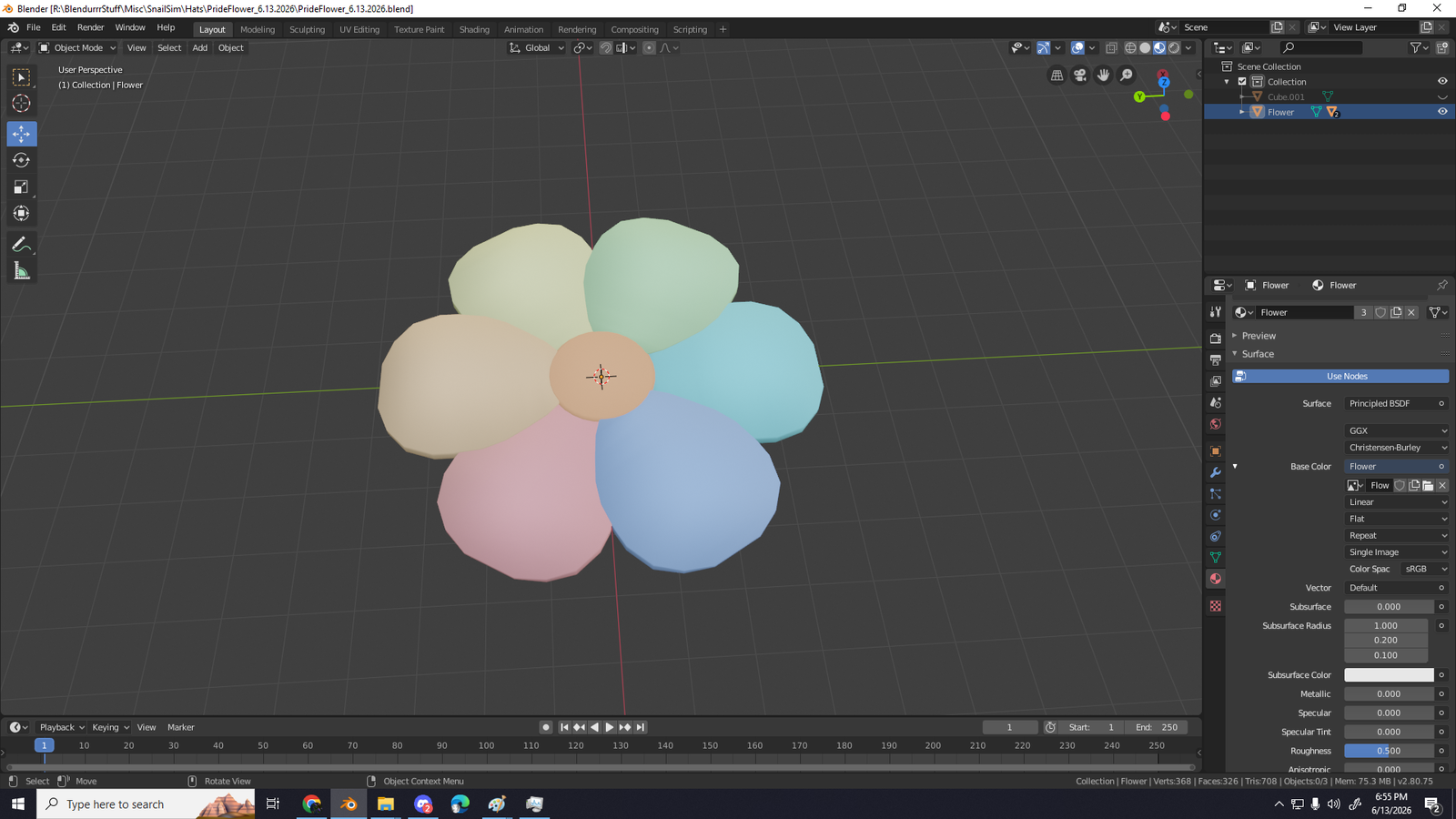 Pastel Pride Flower