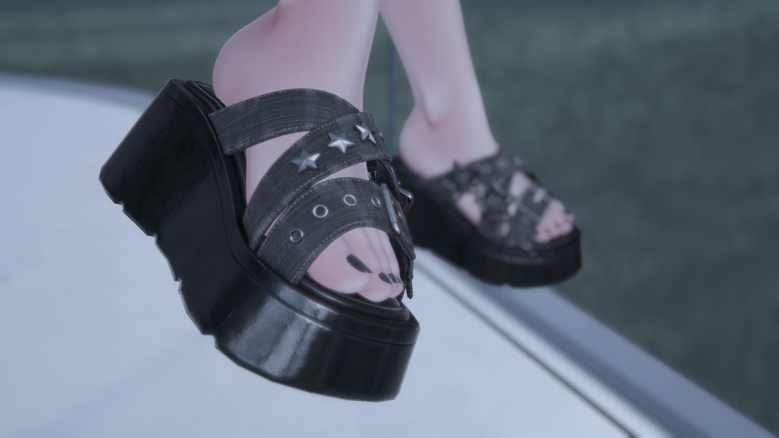 Star Platform Sandals | kiktus