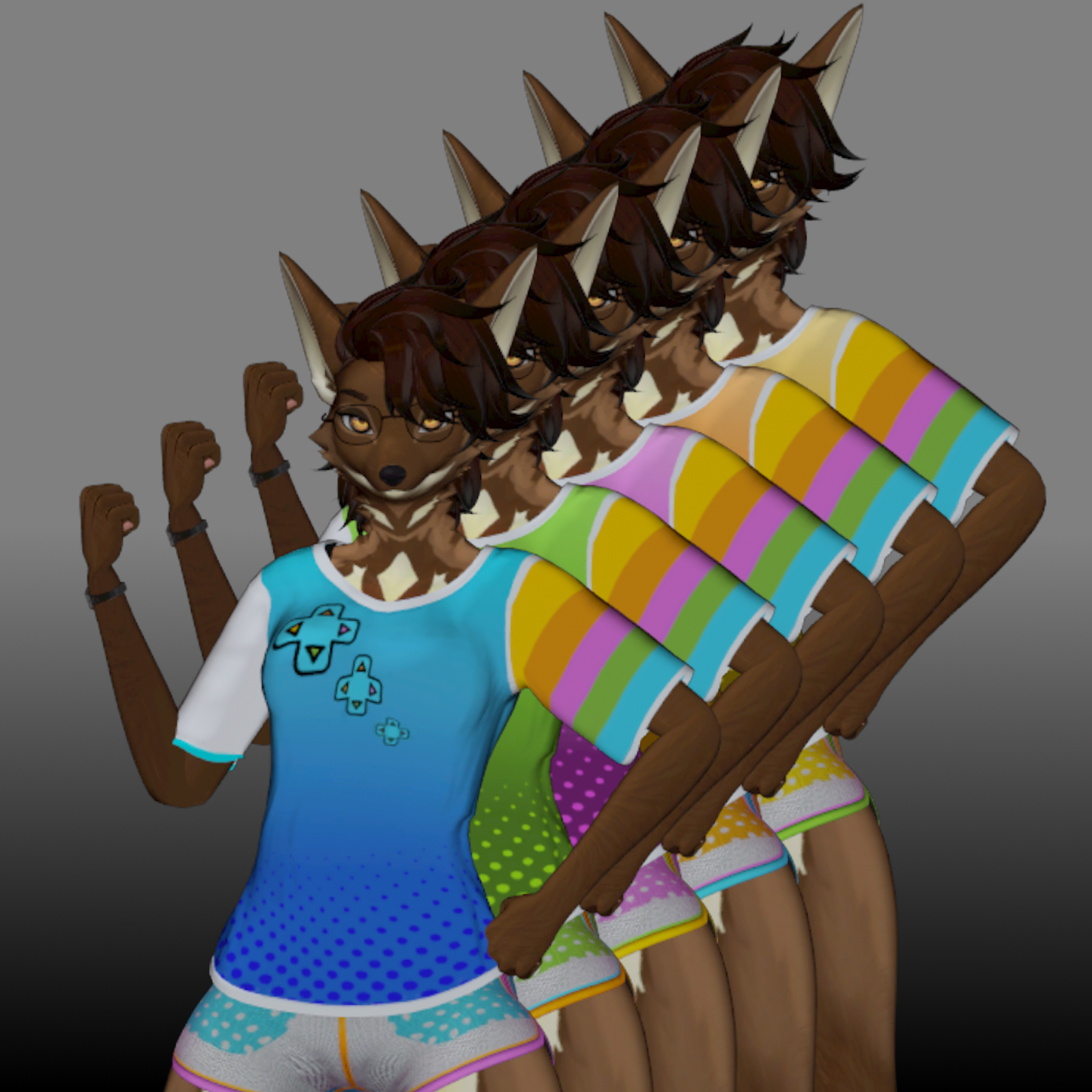 Maned Wolf Lady Furry Furality Ultra Clothing Textures