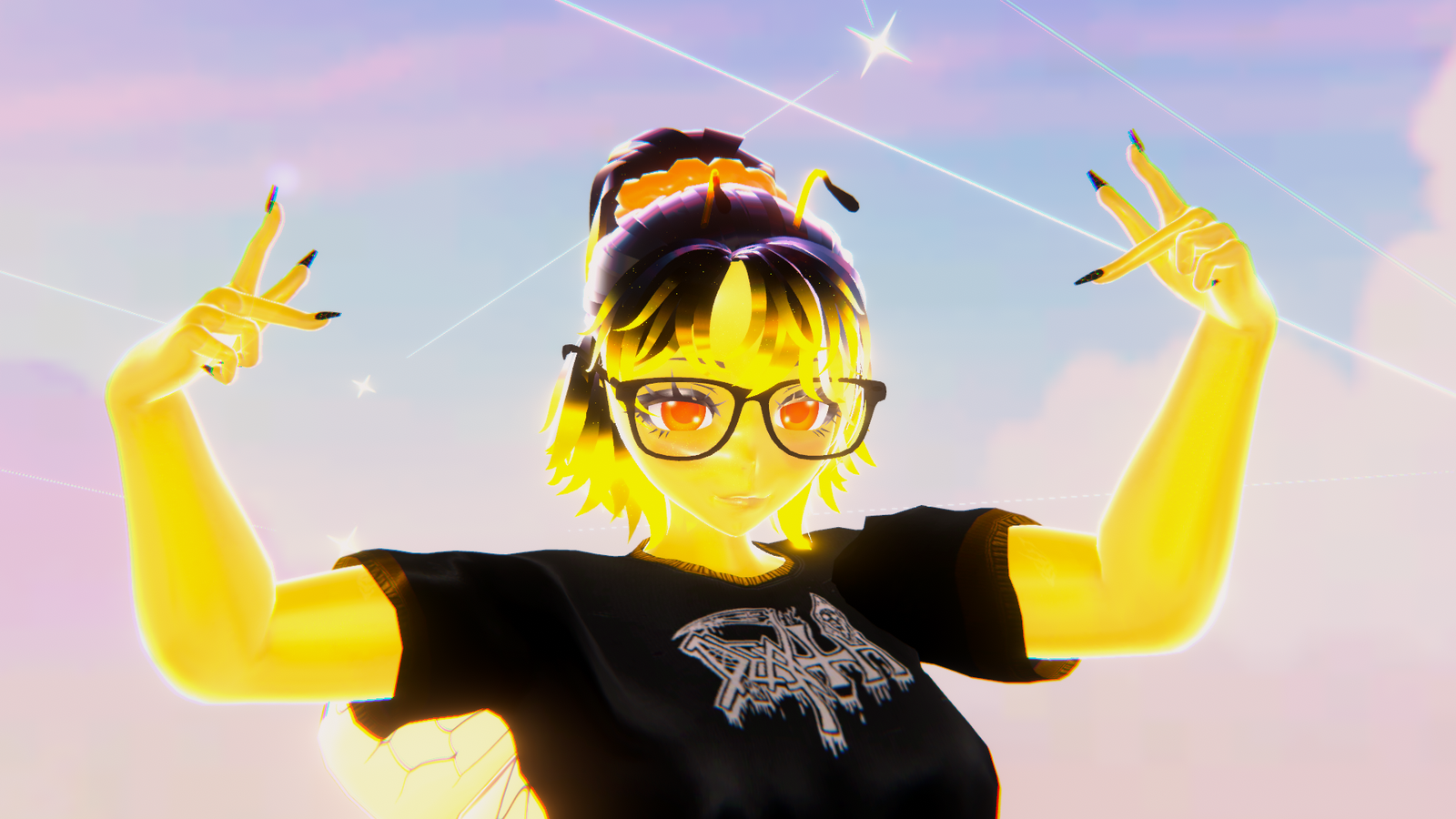 Ambrosia the slime honeybee (Pc and Quest Vrchat avatar)
