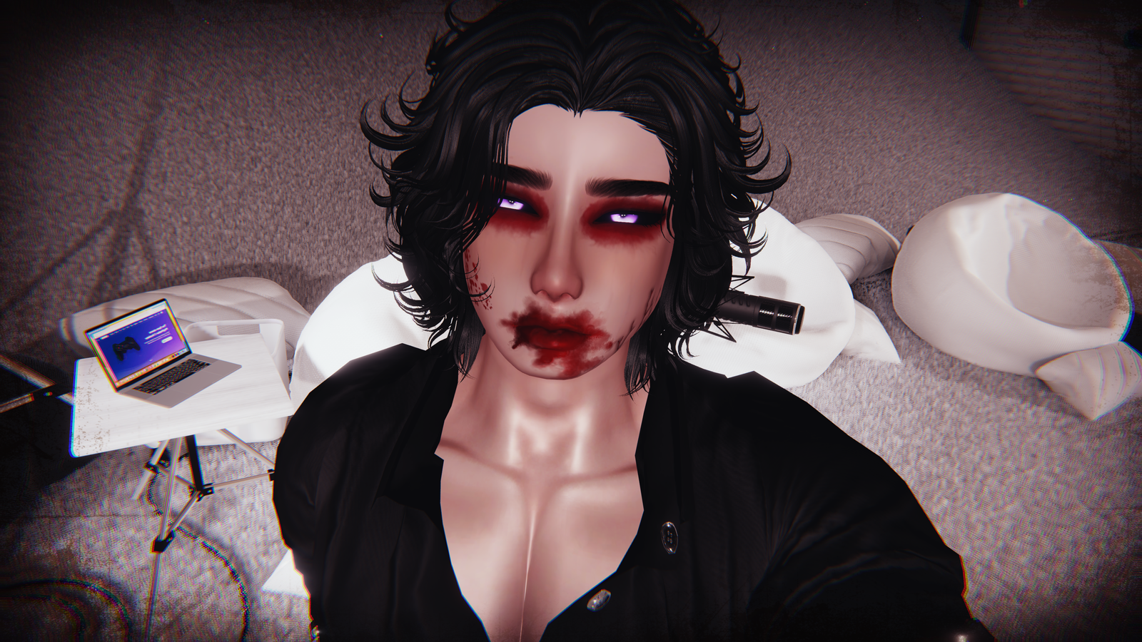 Makup Crimson lullaby Face Texture (Aki Head Male)