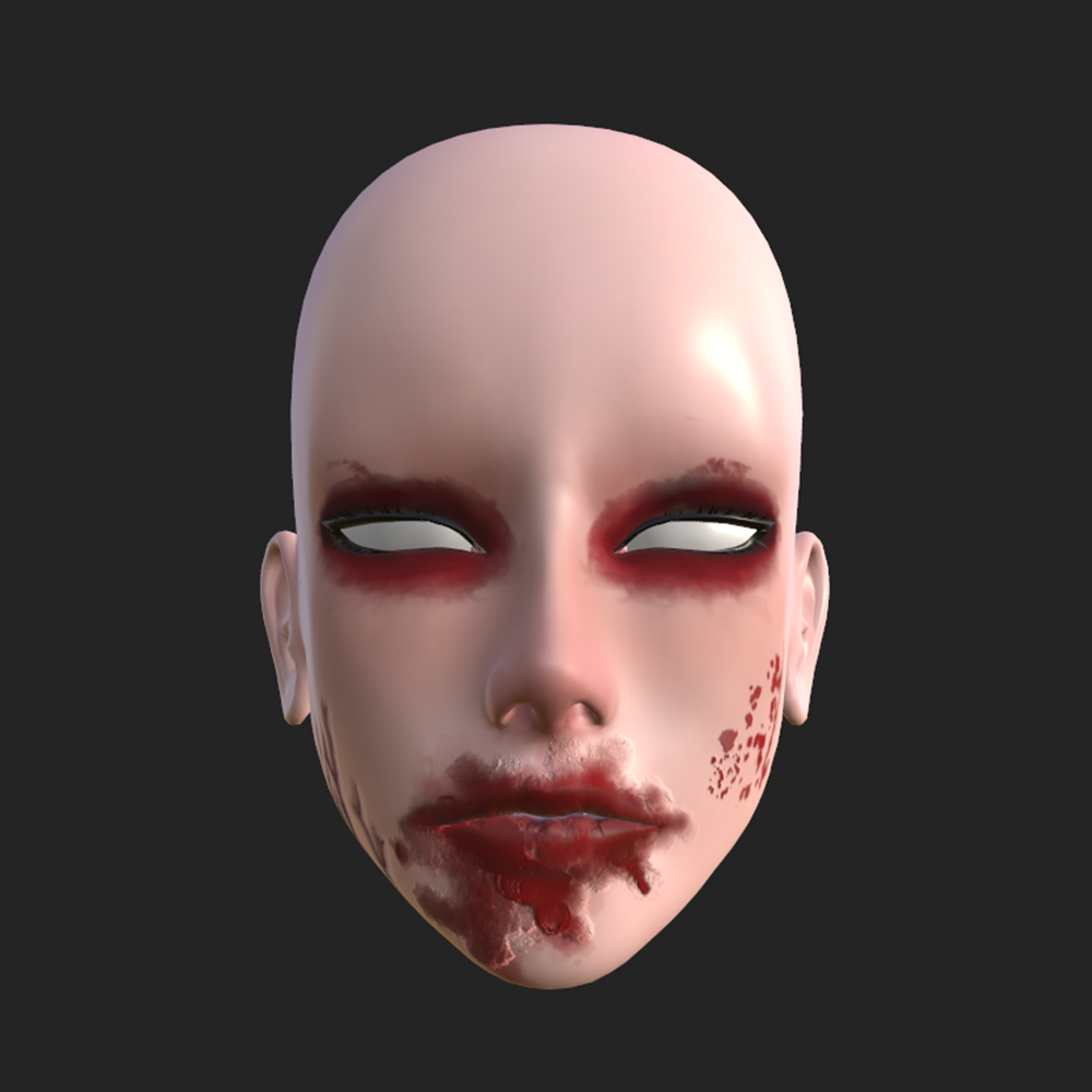 Makup Crimson lullaby Face Texture (Aki Head Male)