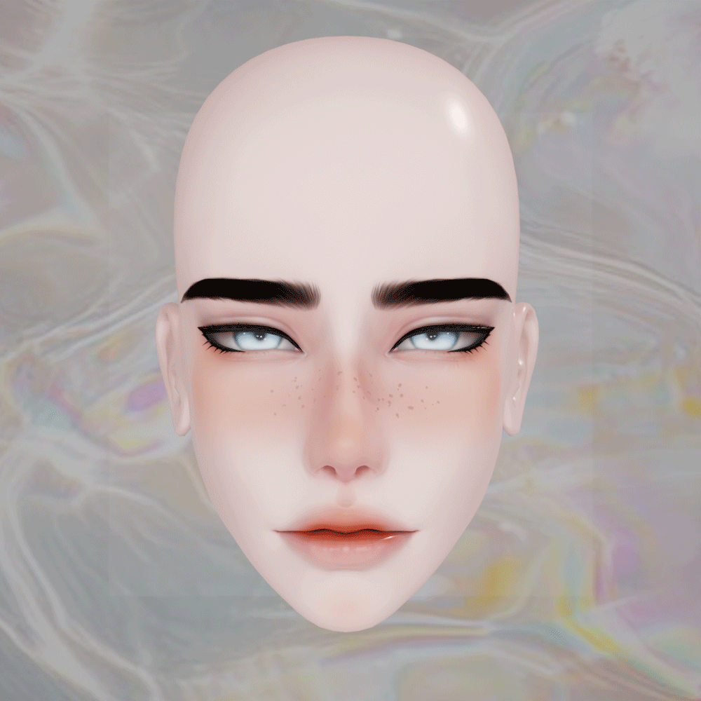 Crimson Allure – Face Makeup Texture (Aki Head Male)