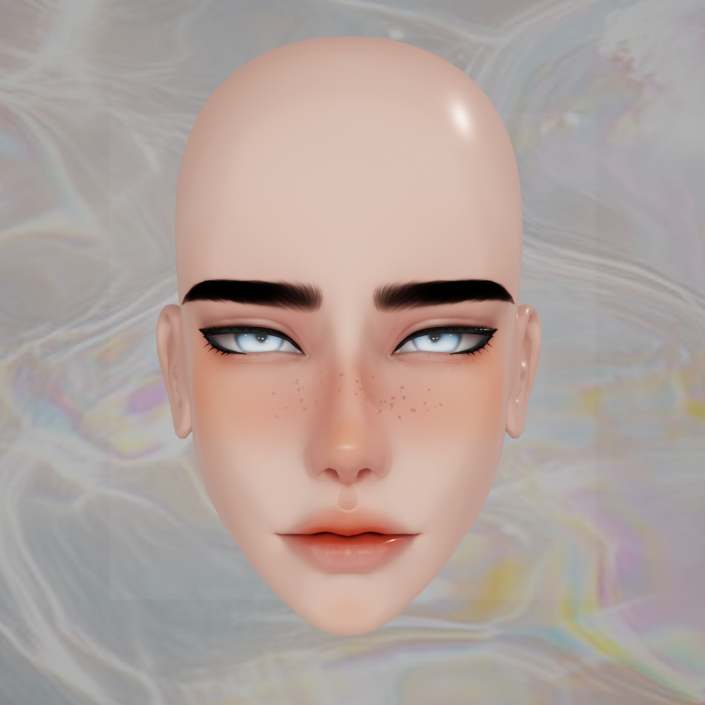 Crimson Allure – Face Makeup Texture (Aki Head Male)
