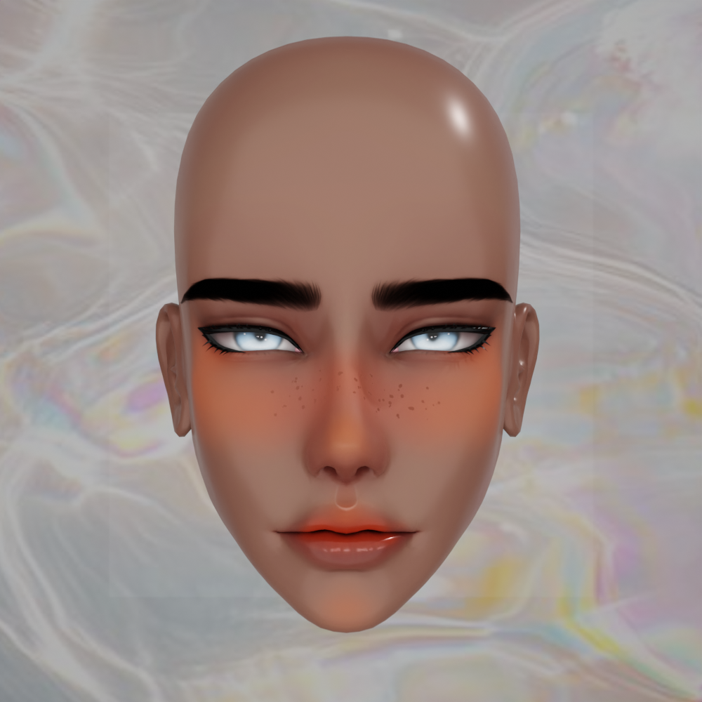 Crimson Allure – Face Makeup Texture (Aki Head Male)