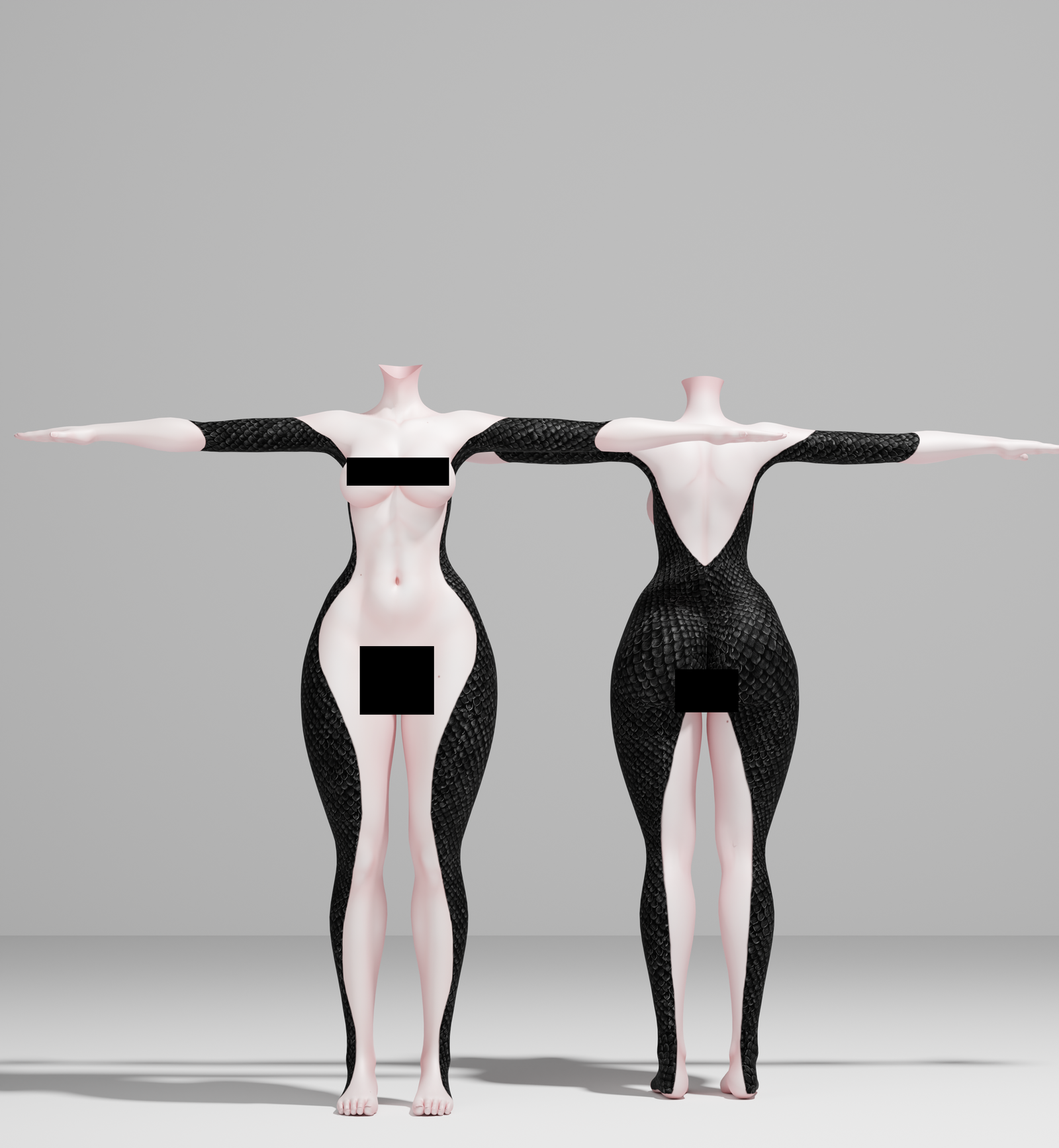 (Akii,E-boy,E-Girl,Hazie, SlimFit )Black Serpent’s Veil tattoo texture No skin