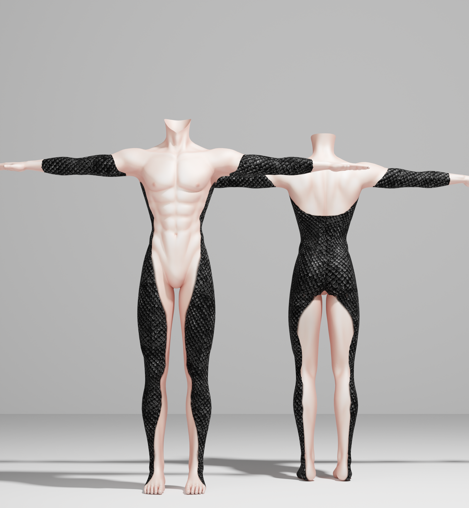 (Akii,E-boy,E-Girl,Hazie, SlimFit )Black Serpent’s Veil tattoo texture No skin