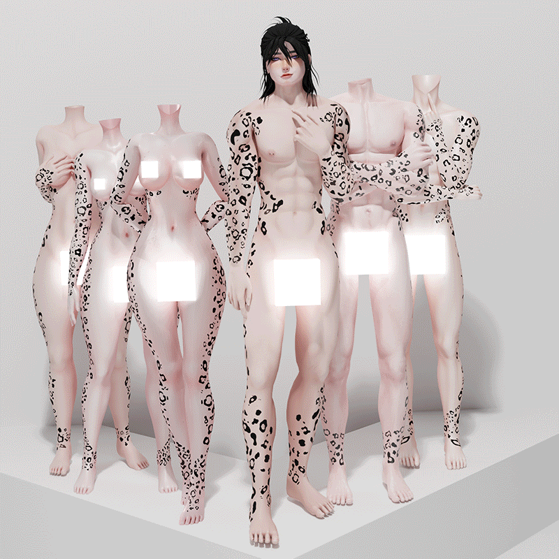 Leophard veil Tattoo texture(Akii,Dolly Molly,E-boy,E-Girl,Hazie, SlimFit) [30%discount code "Xmas2025"]
