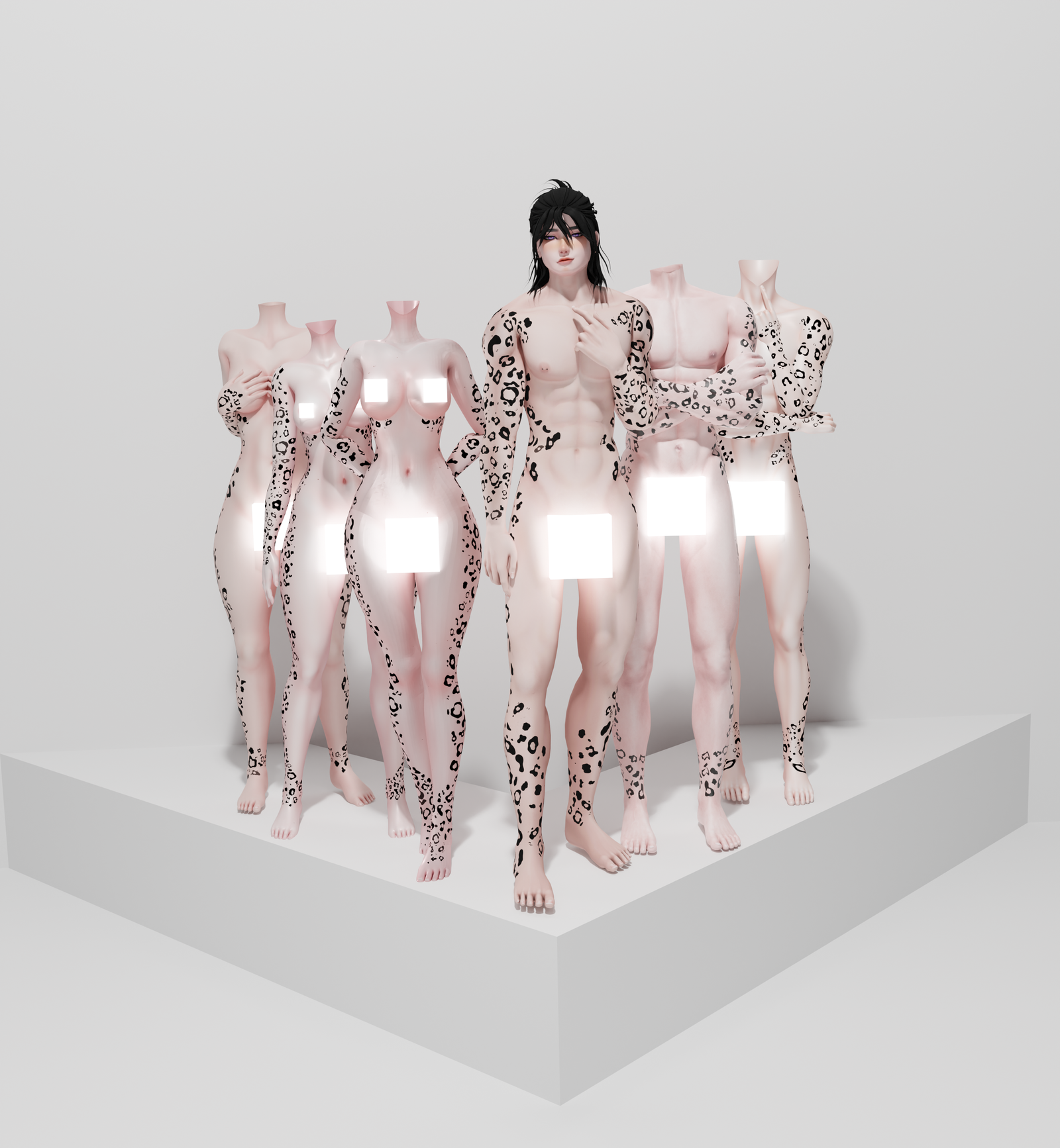 Leophard veil Tattoo texture(Akii,Dolly Molly,E-boy,E-Girl,Hazie, SlimFit)