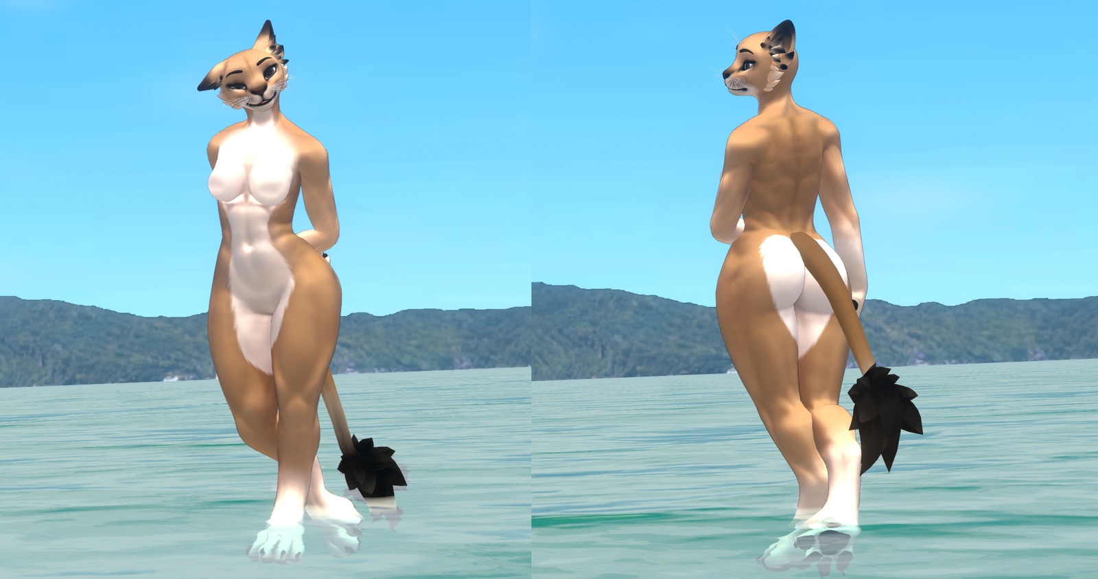 Winterpaw Feline Muscle Textures - Normal map, Ambient Occlusion, Cavity map for VRChat