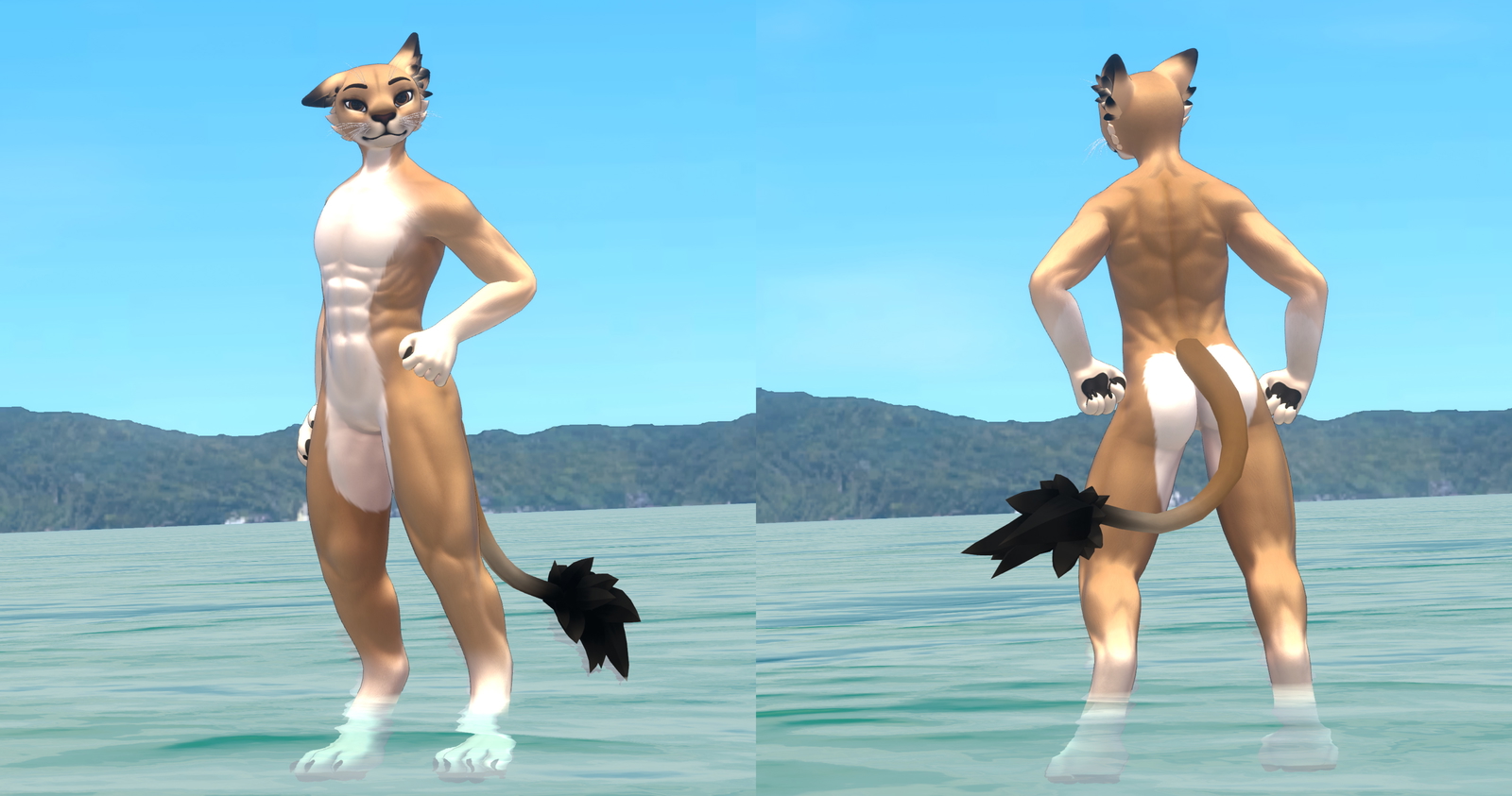 Winterpaw Feline Muscle Textures - Normal map, Ambient Occlusion, Cavity map for VRChat