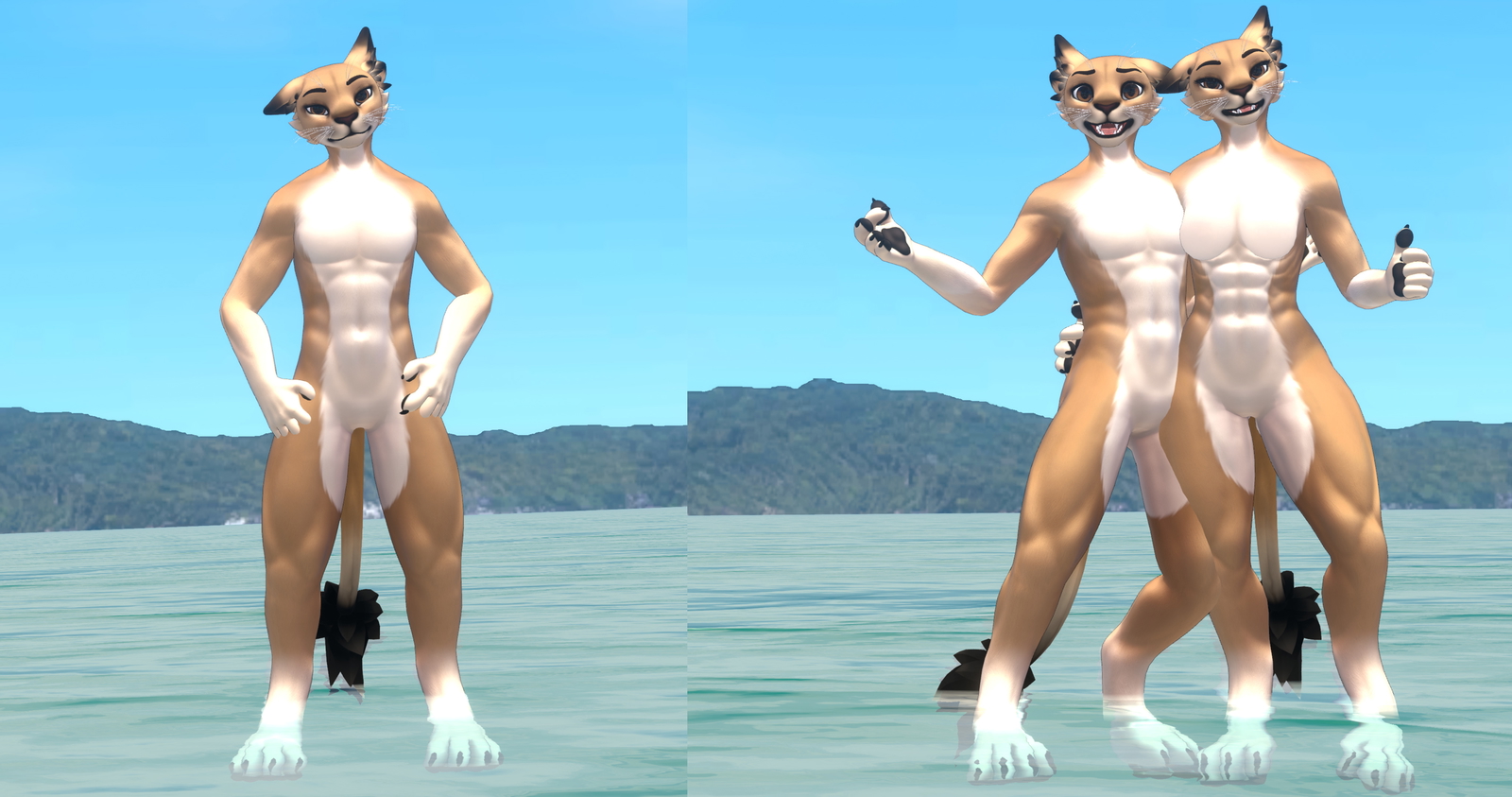 Winterpaw Feline Muscle Textures - Normal map, Ambient Occlusion, Cavity map for VRChat