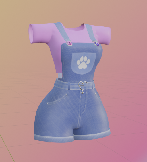Cute Paw Overalls
