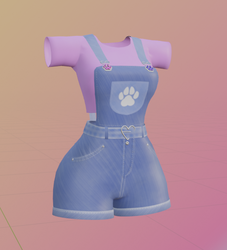 Cute Paw Overalls