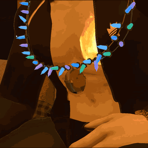 Christmas Lightstring Necklace/Santa Cap