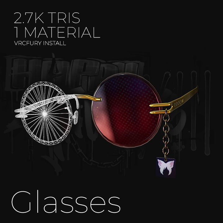 Glasses (3D Model Asset)(Commercial license)