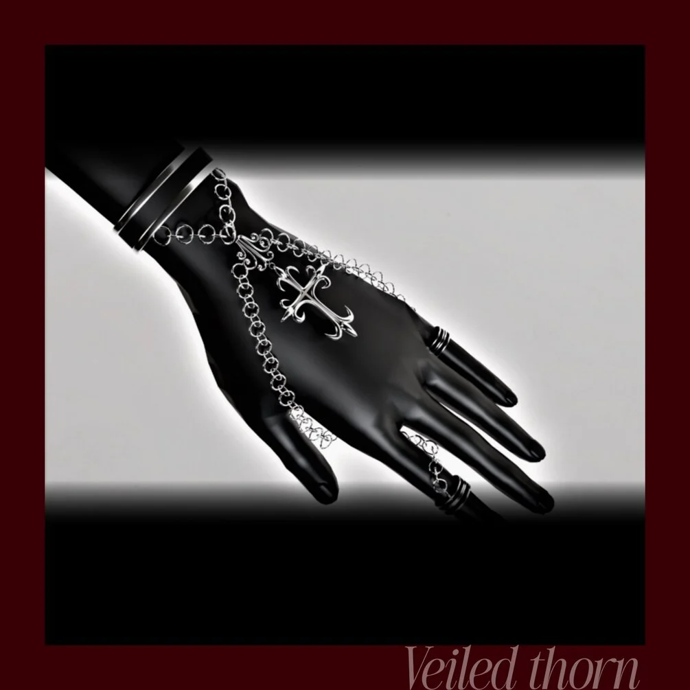 Gothic cross bracelet/ cuffs