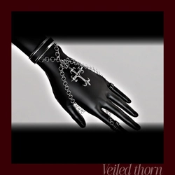 Gothic cross bracelet/ cuffs