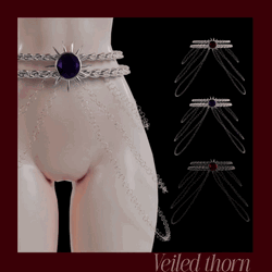 Gothic Gemstone Waist Chain
