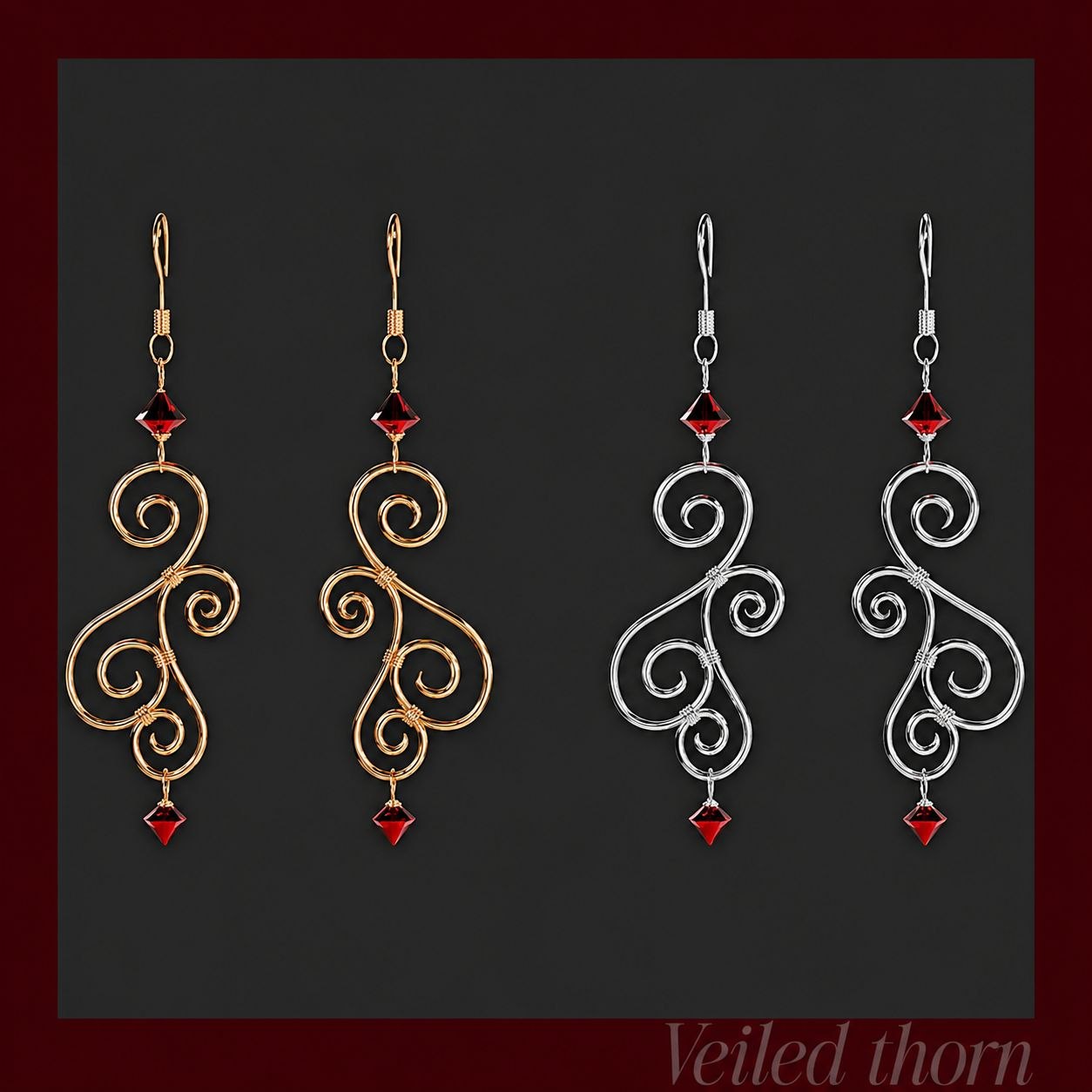 Gothic Spiral Earrings