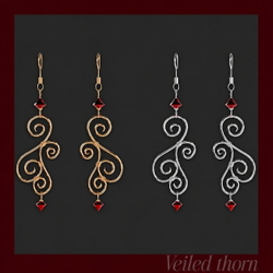 Gothic Spiral Earrings