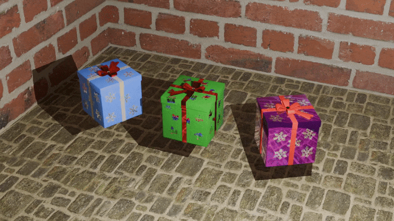 Christmas explosive gift (VRChat avatar asset)