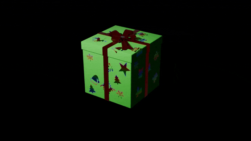 Christmas explosive gift (VRChat avatar asset)