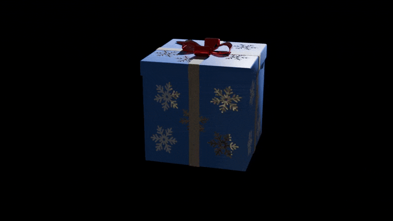 Christmas explosive gift (VRChat avatar asset)