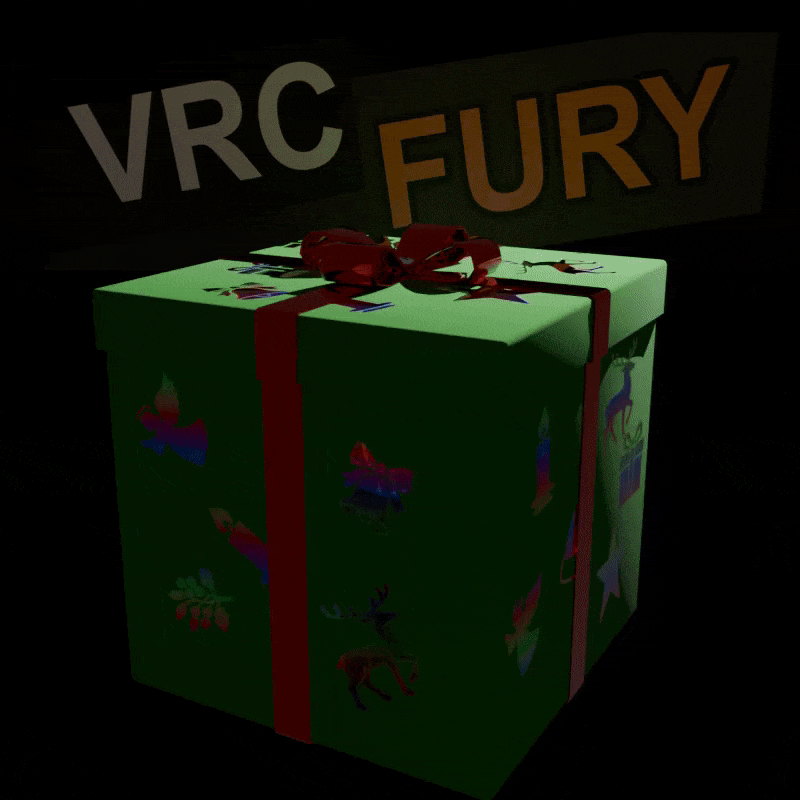 Christmas explosive gift (VRChat avatar asset)