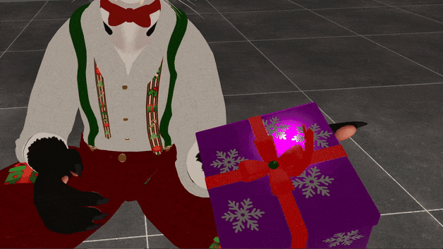 Christmas explosive gift (VRChat avatar asset)