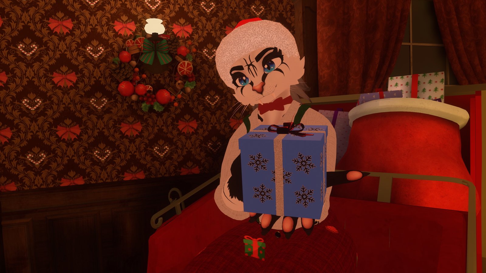 Christmas explosive gift (VRChat avatar asset)