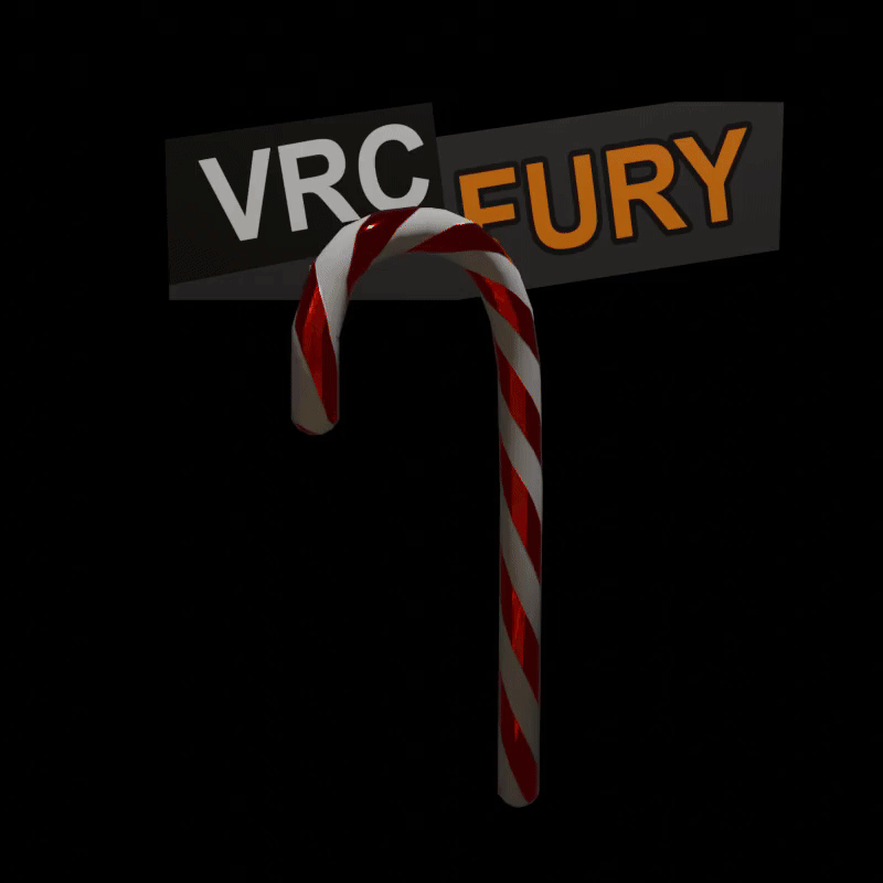 Christmas sugar cane (VRChat avatar asset)
