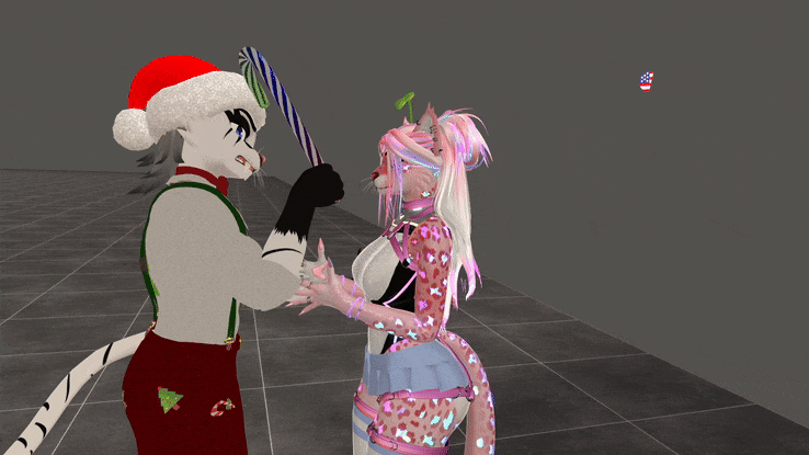 Christmas sugar cane (VRChat avatar asset)