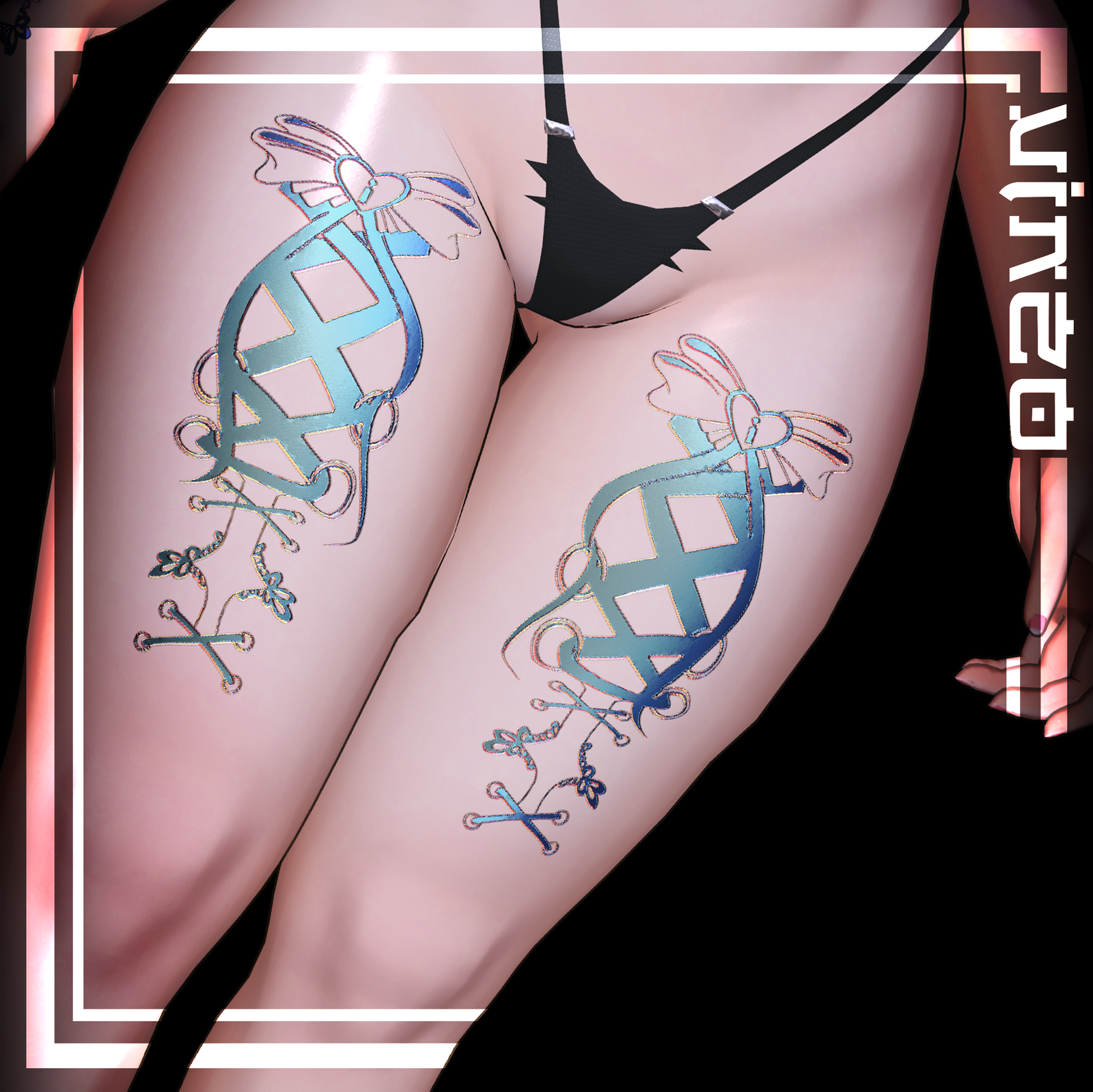 【Good Girl Tattoos】"Whisper" "Revenger" "Magician" "Runner" 4k Textures 入れ墨 *テクスチ  