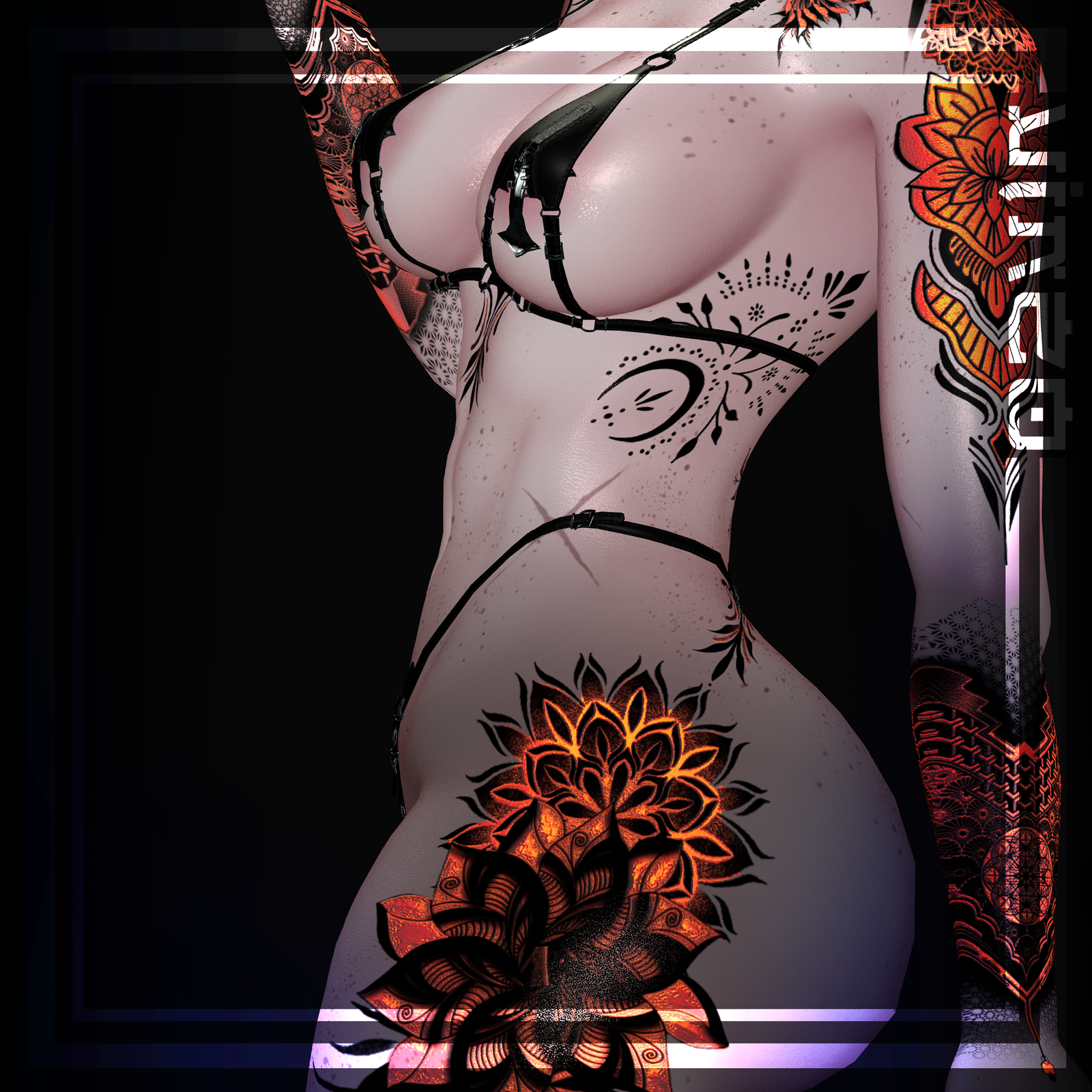【Mandala Tattoos】"Akii Base" "Venus Base" "Zinpia" "Fit & Egirl Base" 4k Textures 入れ墨 *テクスチャ*
