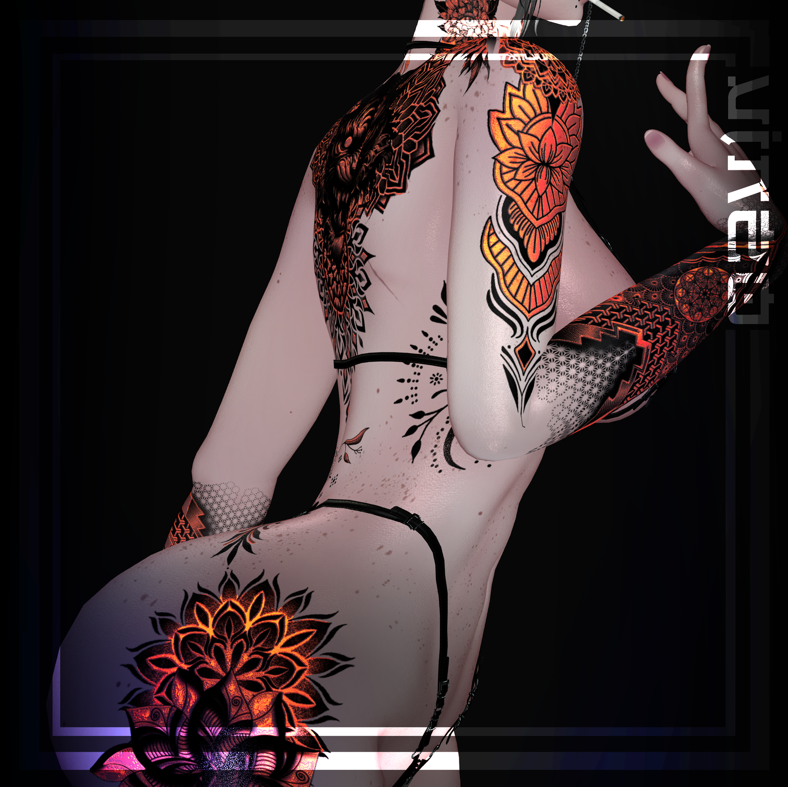 【Mandala Tattoos】"Akii Base" "Venus Base" "Zinpia" "Fit & Egirl Base" 4k Textures 入れ墨 *テクスチャ*