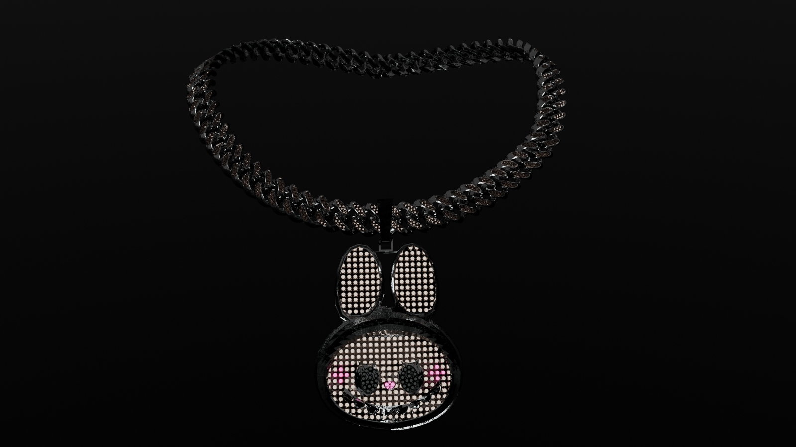 Iced out labubu chain