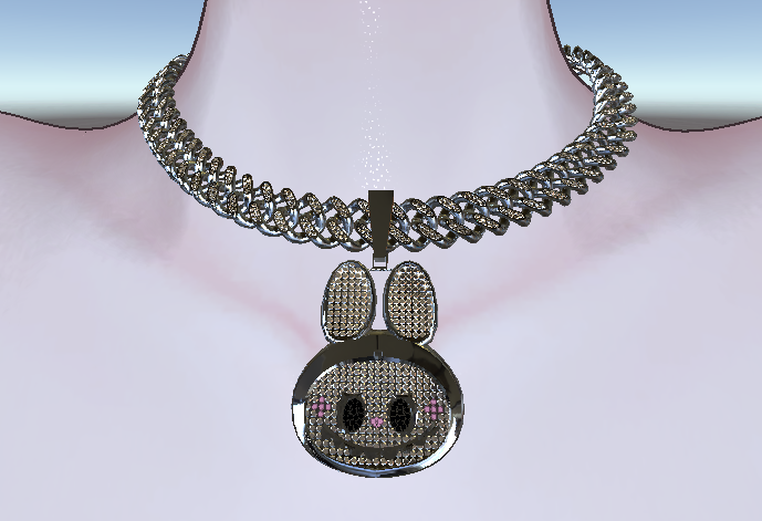 Iced out labubu chain