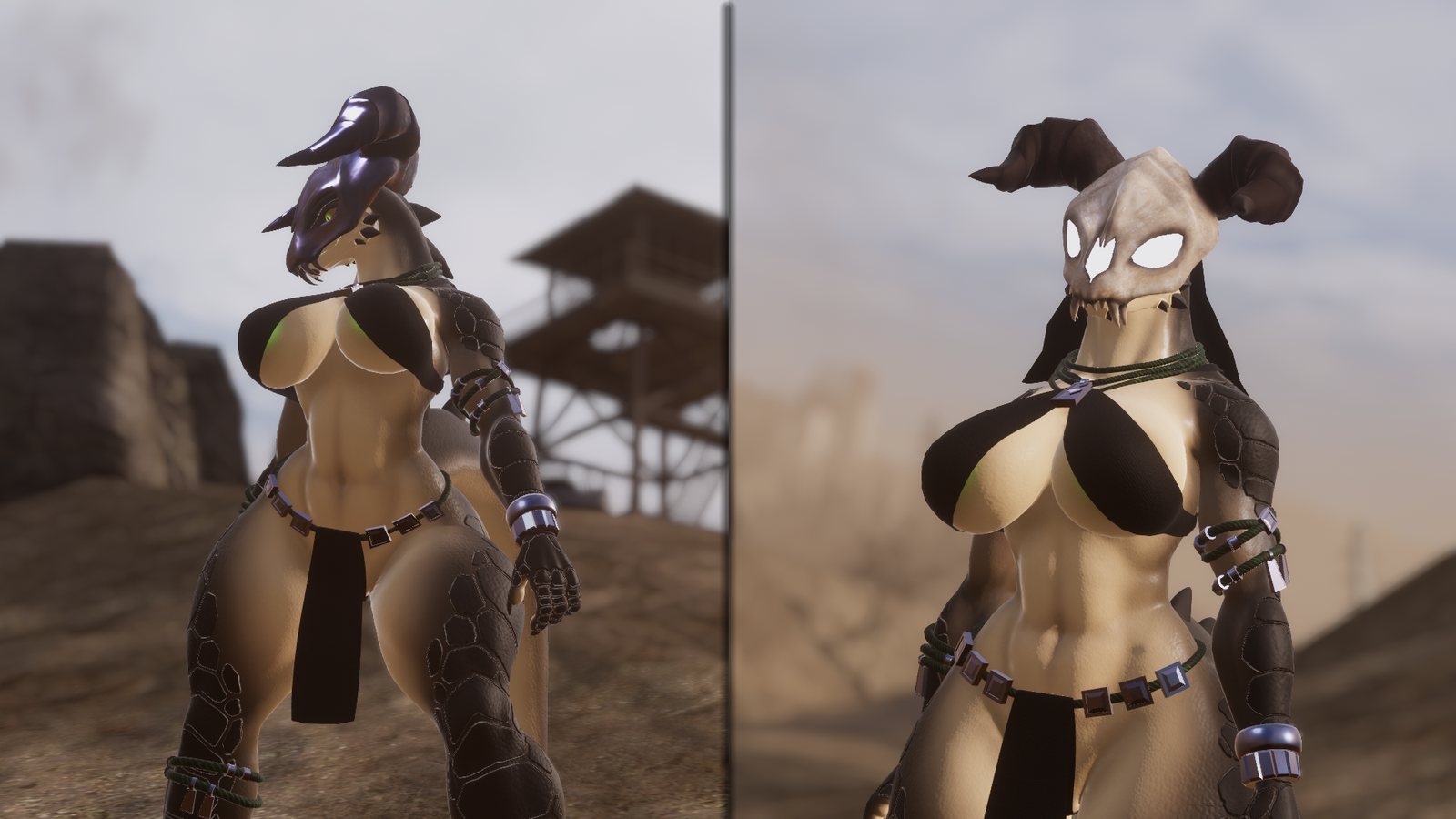 Deathclaw Saurus Texture + Skull Mask