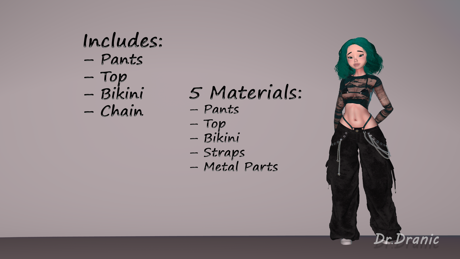 ZinPia E-Girl Outfit — VRChat Clothing Asset