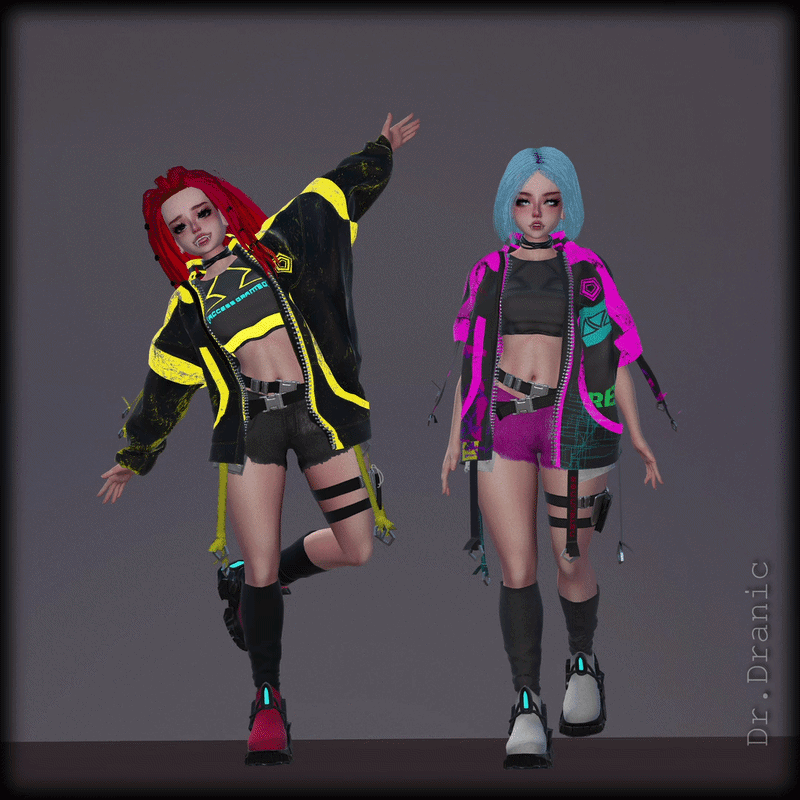 NIGHT-CITY DRIFT: Techwear Set [ZinPia Fit]