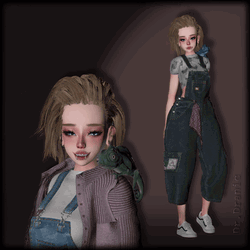 [ZinPia] "CHAMELEON" Overalls Set | Full Outfit