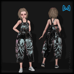 Grunge Octopus Overalls for ZinPia E-girl