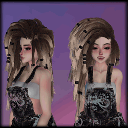 [VRChat Asset] "Viper" Messy Alt Dreads | PhysBones Ready