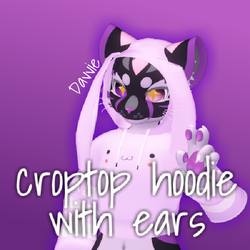 Mayu Croptop Hoodie With Ears